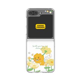 [S2B] LITTLE KAKAO FRIENDS Tiny Fairies Clear Slim Case for Galaxy Z Flip6 – Precise Fit, Transparent PC Material, Microdot Coating, Wireless Charging Compatible - Made in Korea